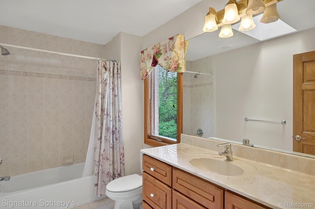 40600 8 Mile Rd, Northville, MI 48167 - full bath with vanity, shower / tub combo, and tile patterned flooring