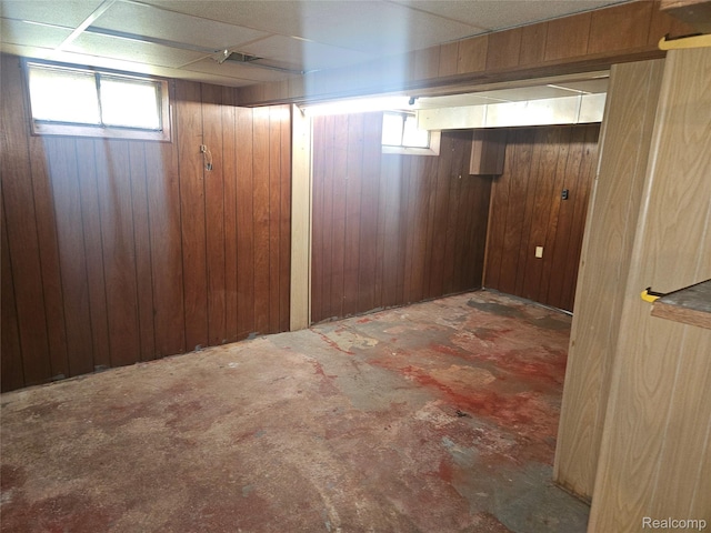 1081 W Parkwood Ave, Flint, MI 48507 - basement with wood walls