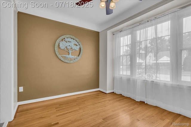 24429 Notre Dame St, Dearborn, MI 48124 - empty room featuring wood finished floors and a ceiling fan