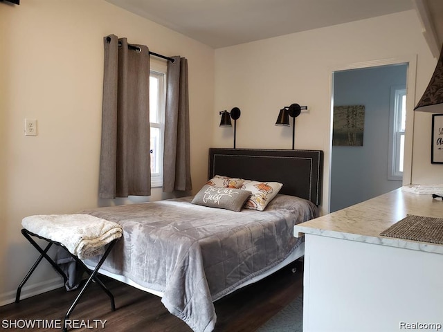 425 Broadway St, Marine City, MI 48039 - bedroom featuring multiple windows and dark wood-type flooring