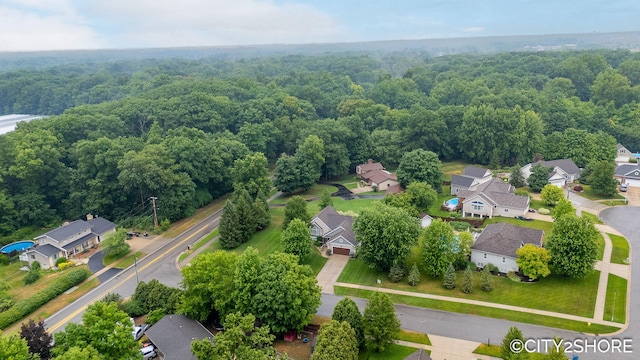 3981 Acadia Dr, Hudsonville, MI 49426 - aerial perspective of suburban area with a forest