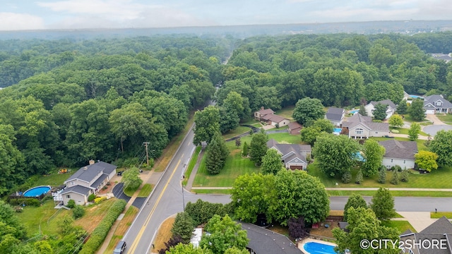 3981 Acadia Dr, Hudsonville, MI 49426 - aerial view of residential area featuring a forest