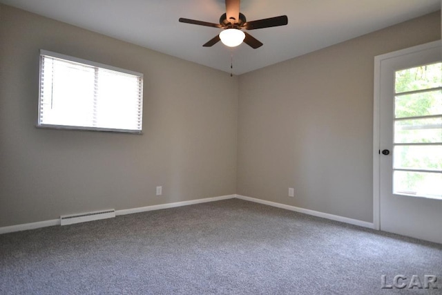 304 N Van Buren St, Tecumseh, MI 49286 - carpeted spare room with plenty of natural light and a ceiling fan