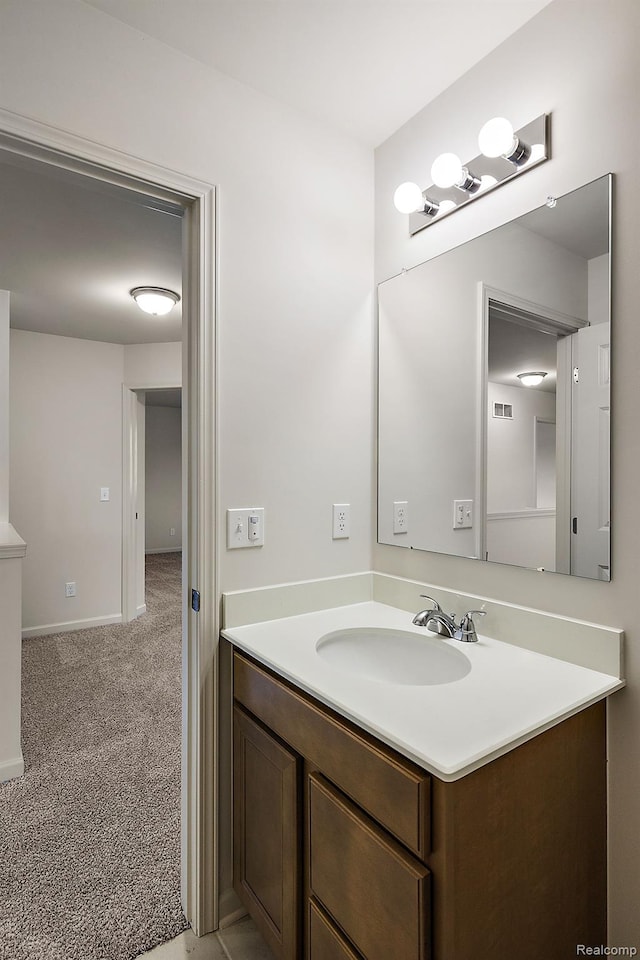 21008 Campolina Dr, South Lyon, MI 48178 - bathroom featuring vanity and baseboards