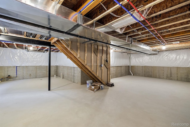21008 Campolina Dr, South Lyon, MI 48178 - unfinished basement with stairway