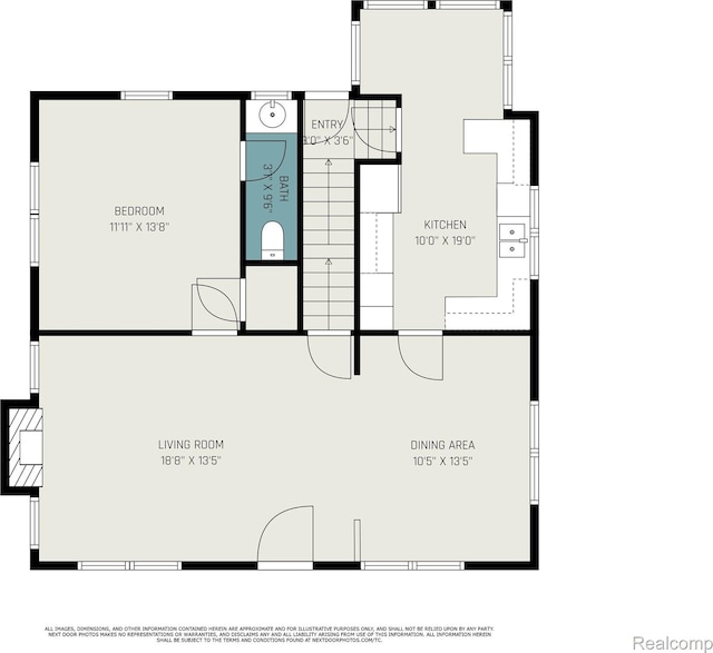 1615 W Genesee St, Lapeer, MI 48446 - view of property floor plan