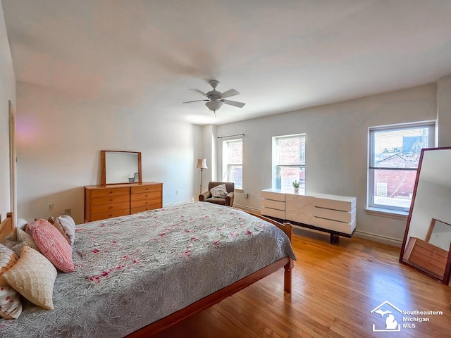 8 E Front St, Monroe, MI 48161 - bedroom featuring hardwood / wood-style flooring and a ceiling fan
