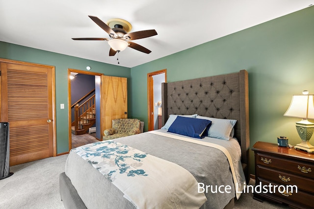 15520 157th Ave, Big Rapids, MI 49307 - carpeted bedroom with ceiling fan