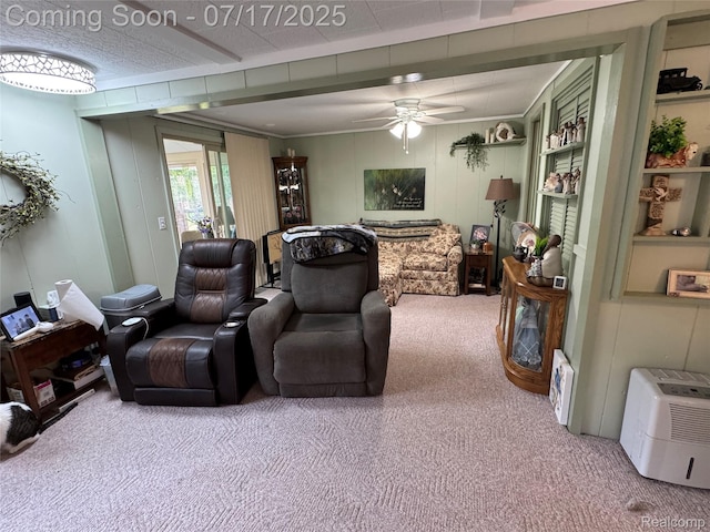 2185 Roslyn Ave, Flint, MI 48532 - carpeted home theater with ceiling fan