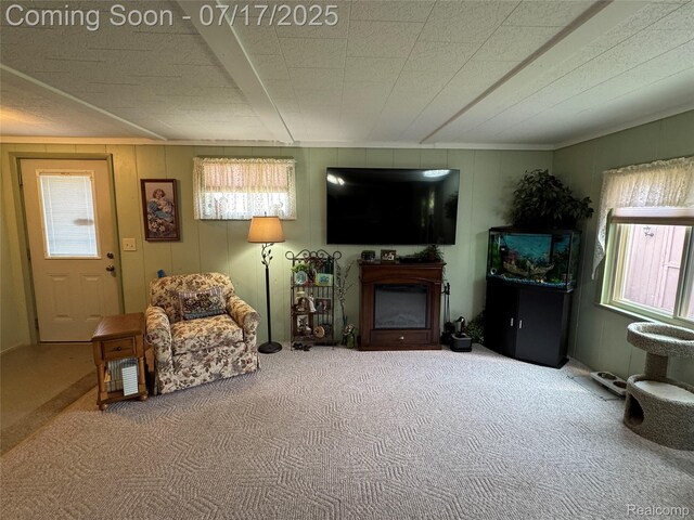 2185 Roslyn Ave, Flint, MI 48532 - living room featuring carpet