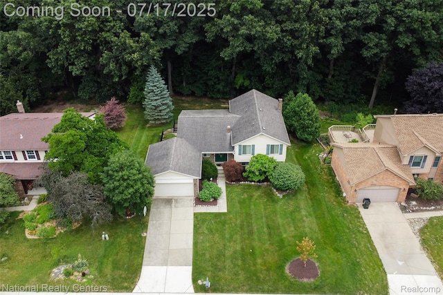 625 Ten Point Dr, Rochester Hills, MI 48309 - view from above of property