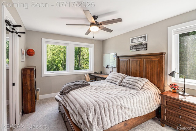 7171 Lucy Dr, Dexter, MI 48130 - bedroom featuring carpet flooring and ceiling fan