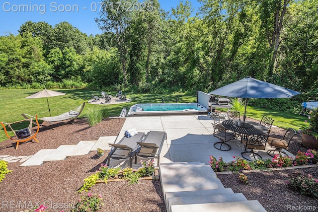 7171 Lucy Dr, Dexter, MI 48130 - view of patio / terrace featuring a swimming pool