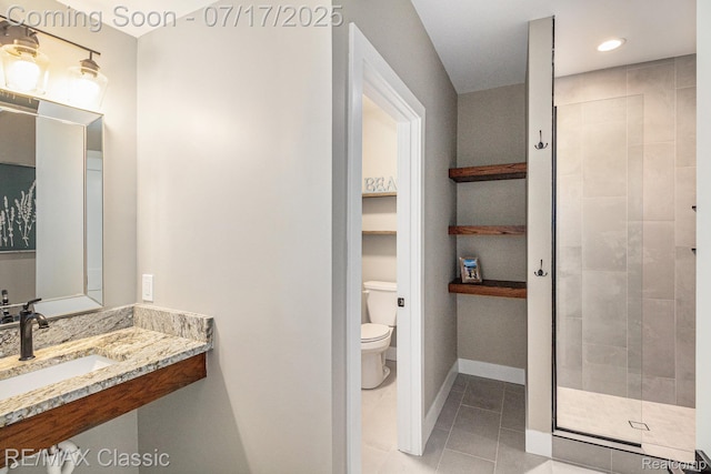7171 Lucy Dr, Dexter, MI 48130 - full bathroom featuring a stall shower and recessed lighting