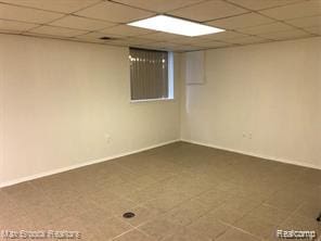 5216 Brett Ct, West Bloomfield, MI 48322 - finished basement with a paneled ceiling