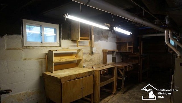 611 Hubble, Monroe, MI 48161 - below grade area with a workshop area