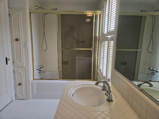 1115 W Maumee St, Adrian, MI 49221 - full bathroom with bath / shower combo with glass door and vanity