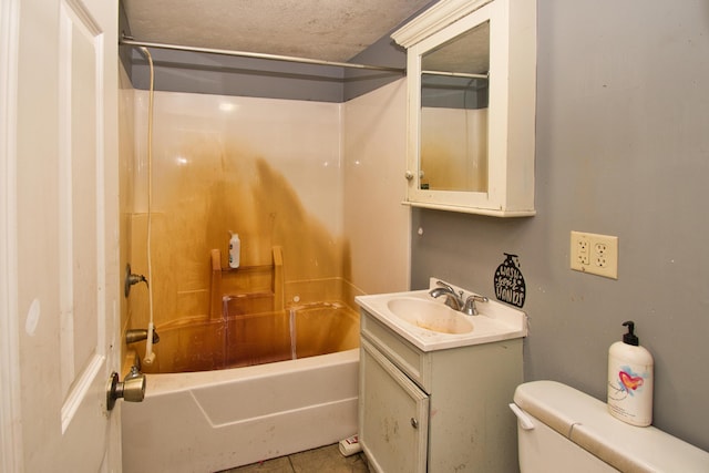 23627 Glenwood Rd, Cassopolis, MI 49031 - bathroom with vanity, shower / tub combination, and tile patterned flooring