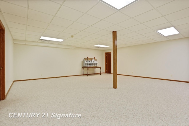 43 Sawmill Creek Trl, Saginaw, MI 48603 - finished below grade area with carpet floors and a drop ceiling