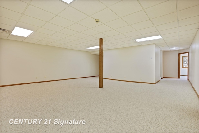 43 Sawmill Creek Trl, Saginaw, MI 48603 - finished basement featuring a drop ceiling and carpet