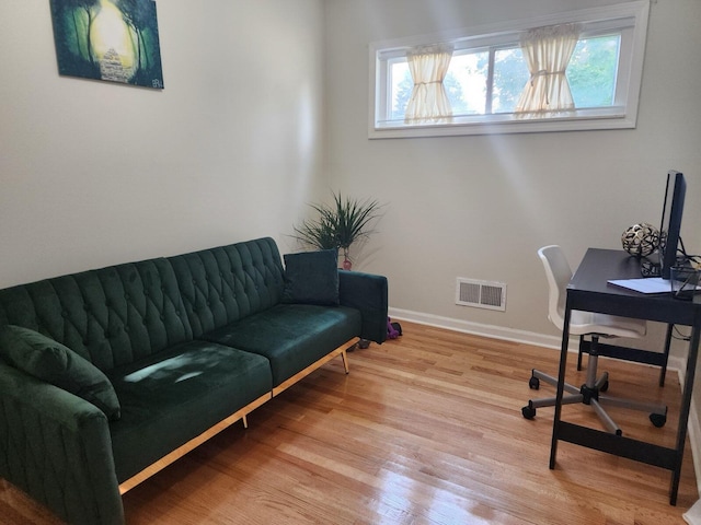 2464 Greenfield Rd, Berkley, MI 48072 - home office with wood finished floors and baseboards