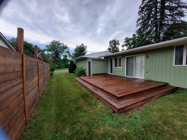 2828 Packard St, Ann Arbor, MI 48108 - view of yard with a wooden deck