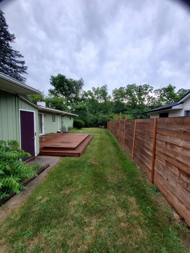 2828 Packard St, Ann Arbor, MI 48108 - view of yard featuring a deck