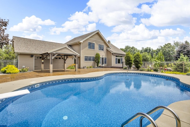 12500 Round Lake Rd, Horton, MI 49246 - view of swimming pool with a gazebo