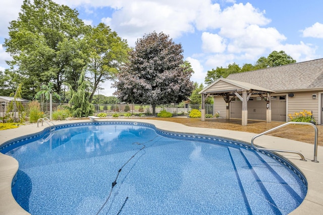 12500 Round Lake Rd, Horton, MI 49246 - view of pool featuring a gazebo