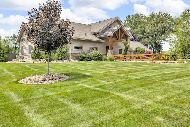12500 Round Lake Rd, Horton, MI 49246 - craftsman house featuring stone siding