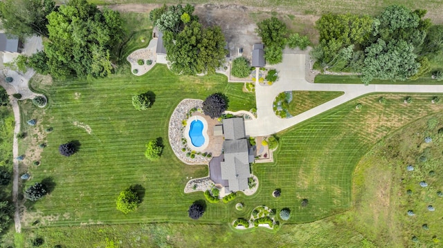 12500 Round Lake Rd, Horton, MI 49246 - aerial overview of property's location featuring a pool
