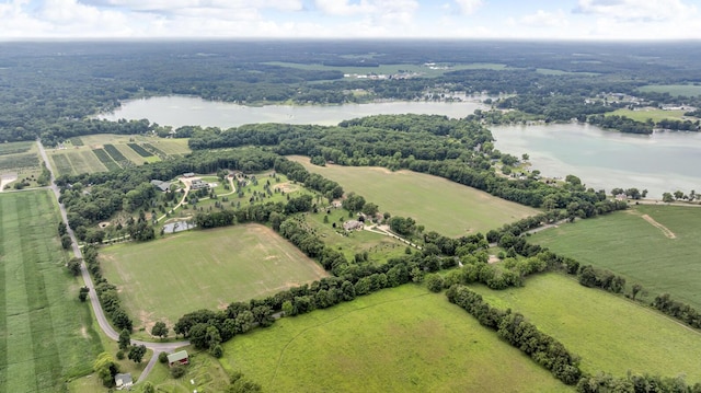12500 Round Lake Rd, Horton, MI 49246 - overview of rural landscape with a nearby body of water