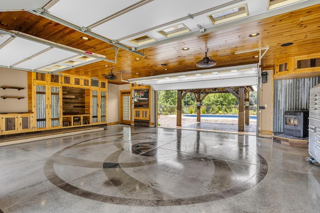 12500 Round Lake Rd, Horton, MI 49246 - common area with wood ceiling
