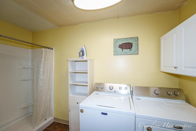126 E Cherry St, Wayland, MI 49348 - laundry area with cabinet space and separate washer and dryer