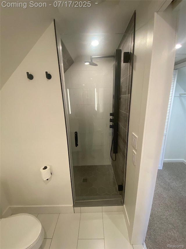1417 N Maple Ave, Royal Oak, MI 48067 - full bath with a shower stall and tile patterned flooring
