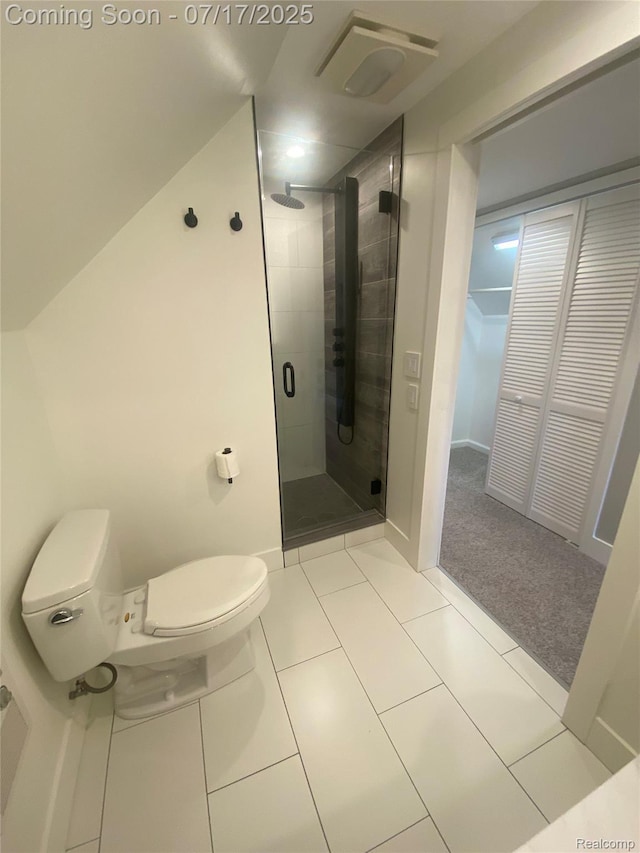 1417 N Maple Ave, Royal Oak, MI 48067 - full bath featuring a stall shower, tile patterned flooring, and a closet