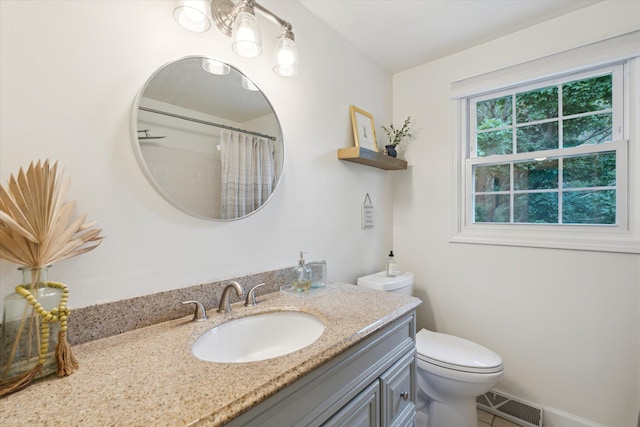 539 Old Bridge Rd, Grand Blanc, MI 48439 - full bath with vanity, tile patterned flooring, and a shower with curtain