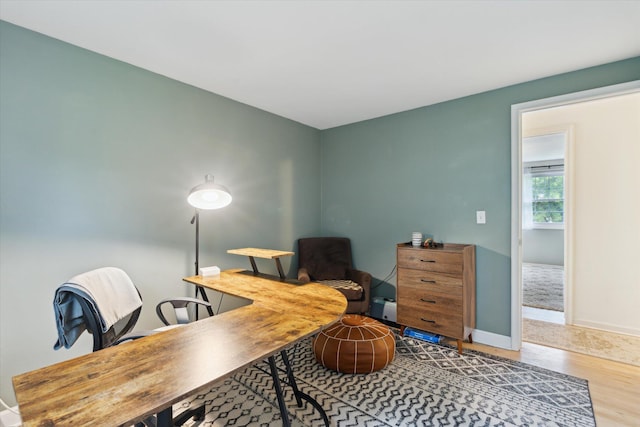 539 Old Bridge Rd, Grand Blanc, MI 48439 - home office with wood finished floors and baseboards