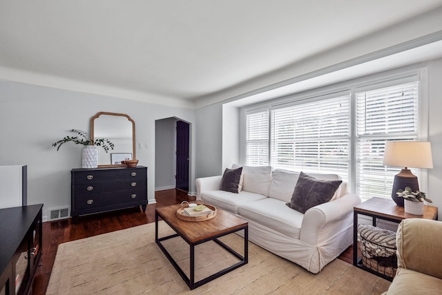 2213 N Wilson Ave, Royal Oak, MI 48073 - living room featuring wood finished floors and baseboards