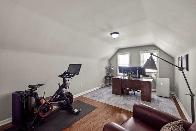 2213 N Wilson Ave, Royal Oak, MI 48073 - office featuring lofted ceiling and wood finished floors