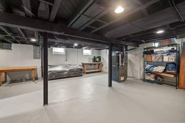 2213 N Wilson Ave, Royal Oak, MI 48073 - basement featuring electric panel and heating unit