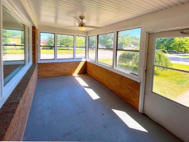 2707 Byron Center Ave SW, Wyoming, MI 49519 - unfurnished sunroom featuring ceiling fan