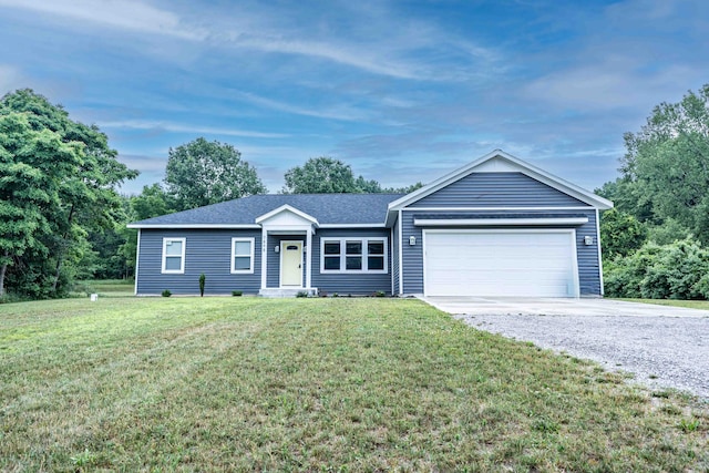 7898 W Juniper Beach Rd, Mears, MI 49436 - ranch-style home featuring driveway, a garage, and a front yard