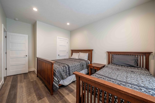 7898 W Juniper Beach Rd, Mears, MI 49436 - bedroom with wood finished floors and recessed lighting