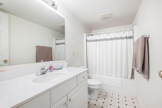 5766 Wineberry Ln SW, Wyoming, MI 49418 - full bathroom with vanity, shower / bathtub combination with curtain, and tile patterned floors
