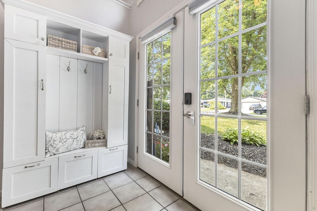 12912 Valley Dr, Wayland, MI 49348 - mudroom with light tile patterned flooring