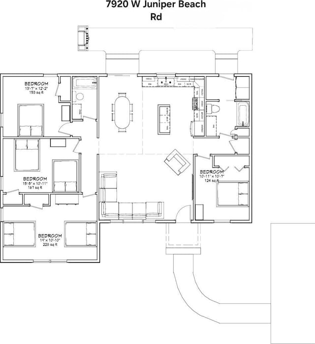 7920 W Juniper Beach Rd, Mears, MI 49436 - view of floor plan / room layout
