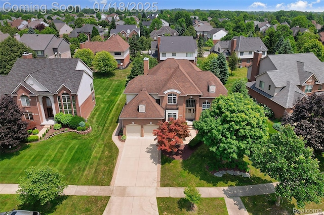 24352 Cavendish Ave W, Novi, MI 48375 - aerial perspective of suburban area