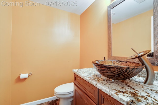 24352 Cavendish Ave W, Novi, MI 48375 - half bath with vanity and wood finished floors