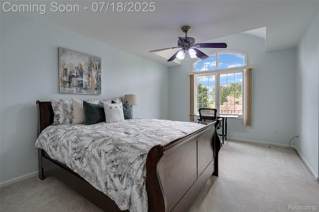 24352 Cavendish Ave W, Novi, MI 48375 - bedroom with light colored carpet and a ceiling fan
